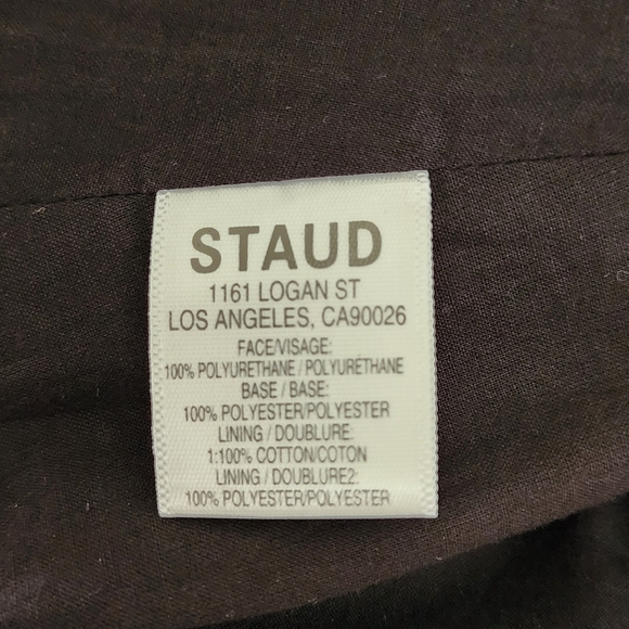 Staud Laurel Skirt Black Vegan Leather, size 2 - Picture 5 of 6